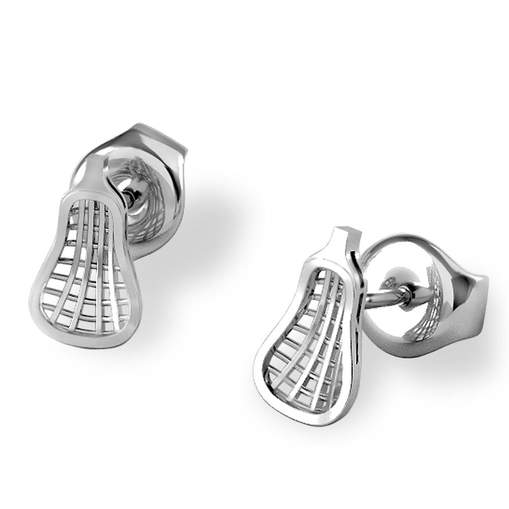 Lacrosse Head Stud Earrings