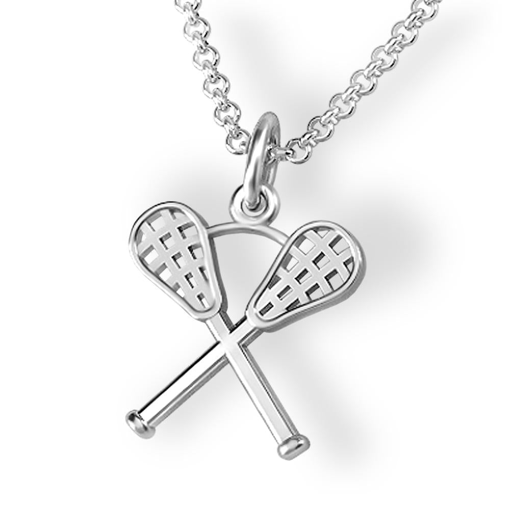 Lacrosse Crossed Sticks Pendant