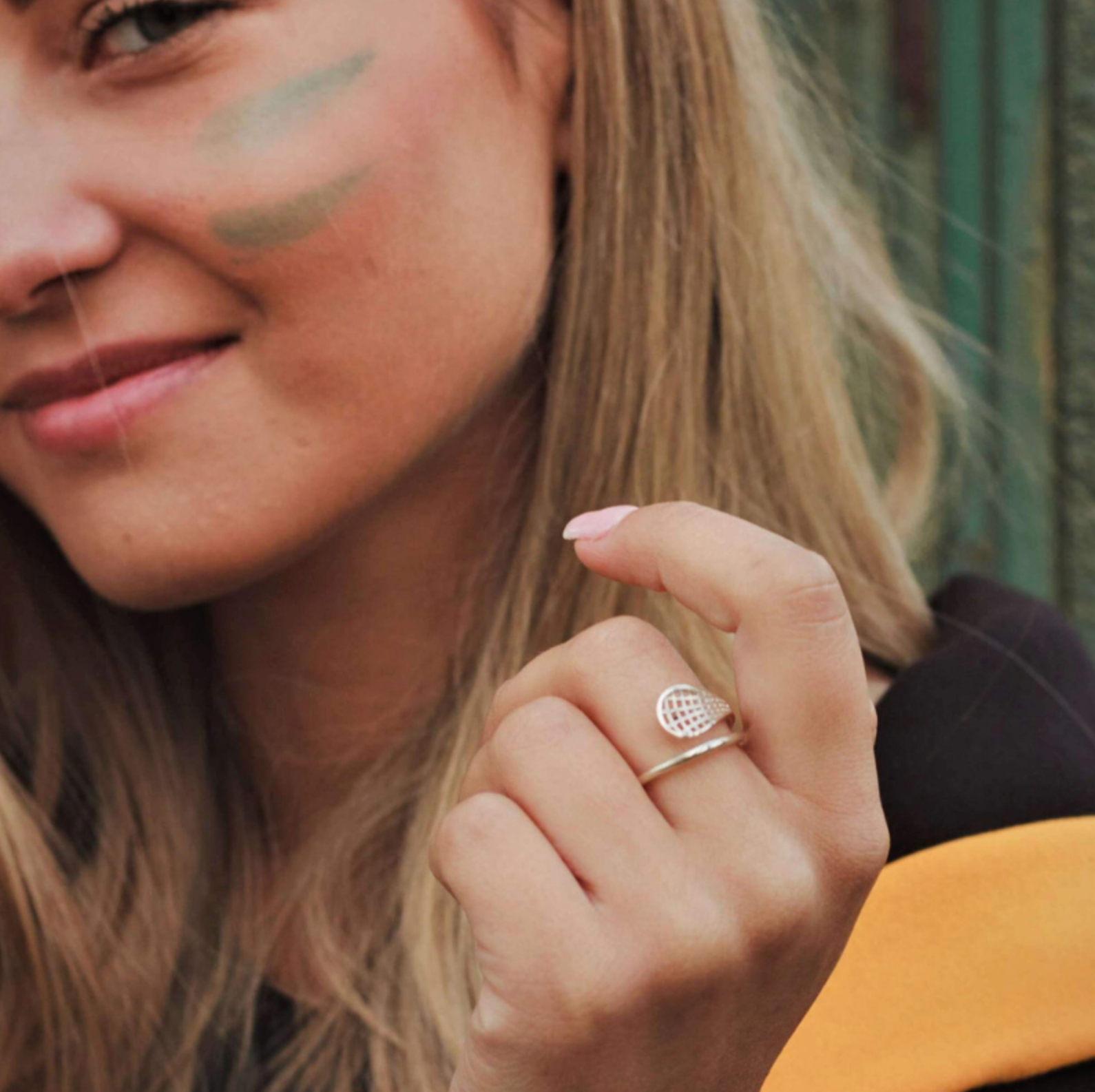 Lacrosse Ring and Heart Earrings Gift Set