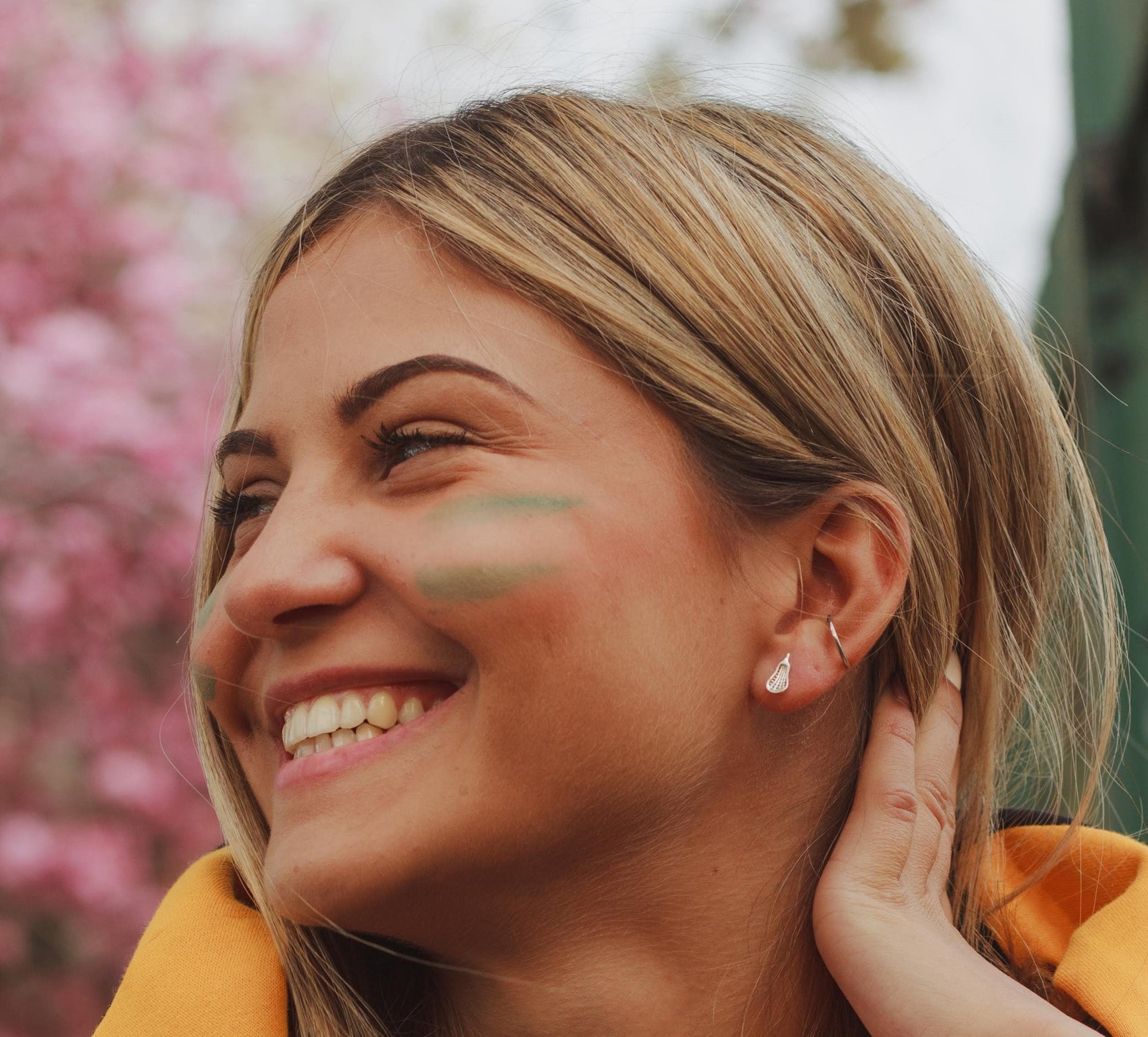 Lacrosse Head Stud Earrings