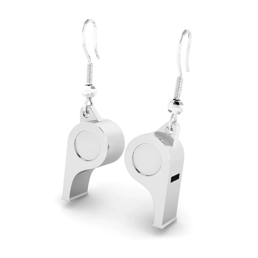 Lacrosse Whistle Hanging Earrings