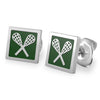 Quadrato Lacrosse Stud Earrings lacrosse jewelry